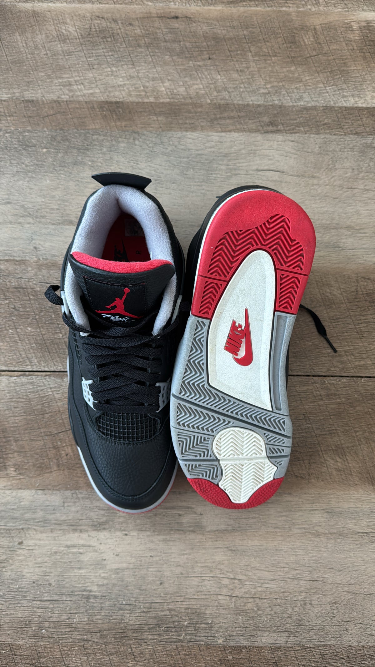 Jordan 4 Bred Size 10.5 Used 1 Time