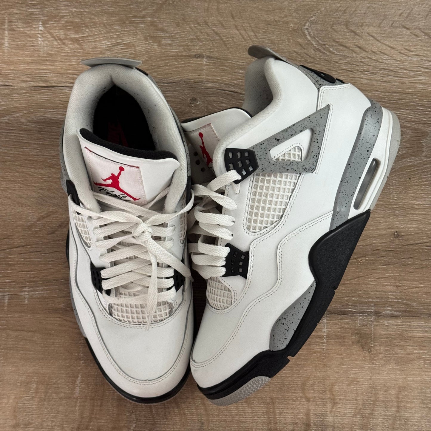 Jordan 4 White Cement Size 10.5 Used Rep Box